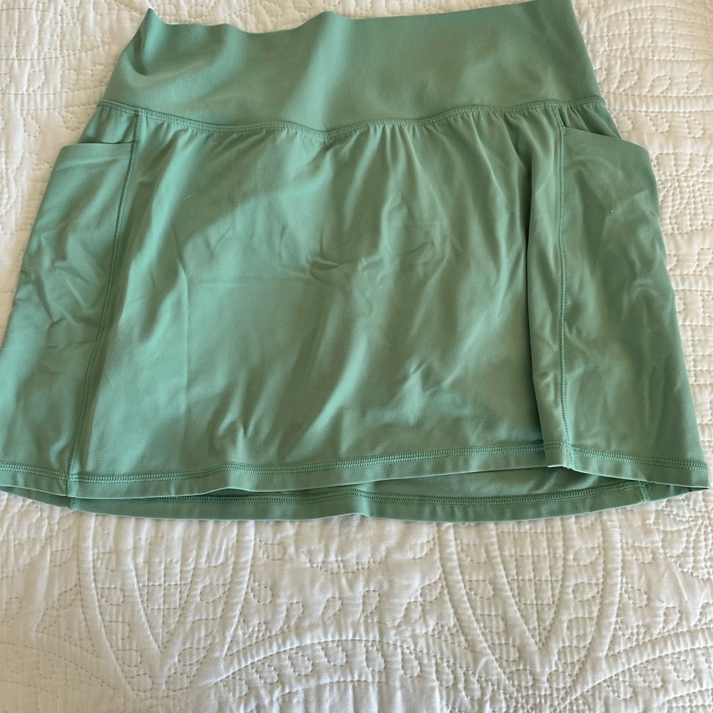 Athleta Green Skater Mini Skorts for Casual Wear